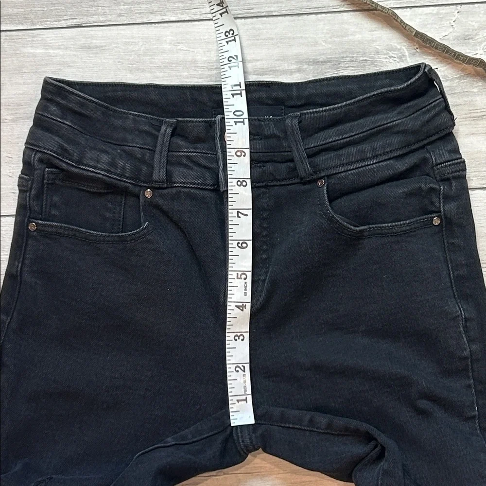 Risen Kira High-Rise Slim Straight Jeans in black size 27